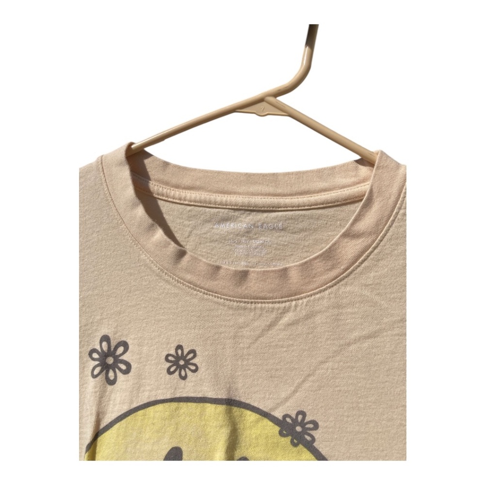 American Eagle Tee Graphic Keep Smiling Faded Loo… - image 2